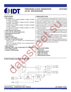 IDT5T929-10NLGI datasheet  